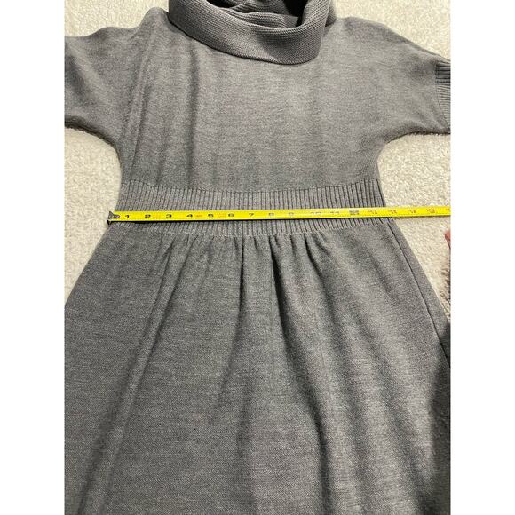 Ann Taylor Loft Women's Size Medium Wool Blend Cowl Neck Sweater Dress Gray - Picture 2 of 7